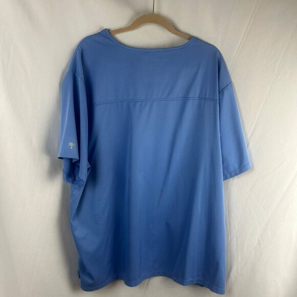 HH Works Healing Hands Scrub Shirt Men 2X Ceil Blue Style 2590 Matthew Medical‎ - Picture 6 of 7